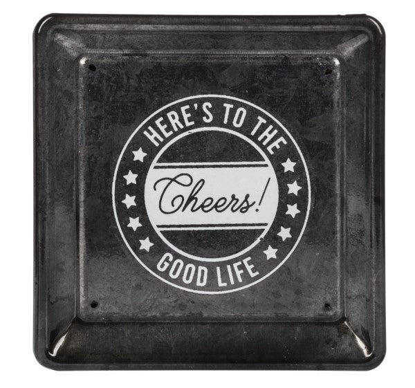 Happy Hour Gunmetal Trinket Dish - Coasters (set of 4)
