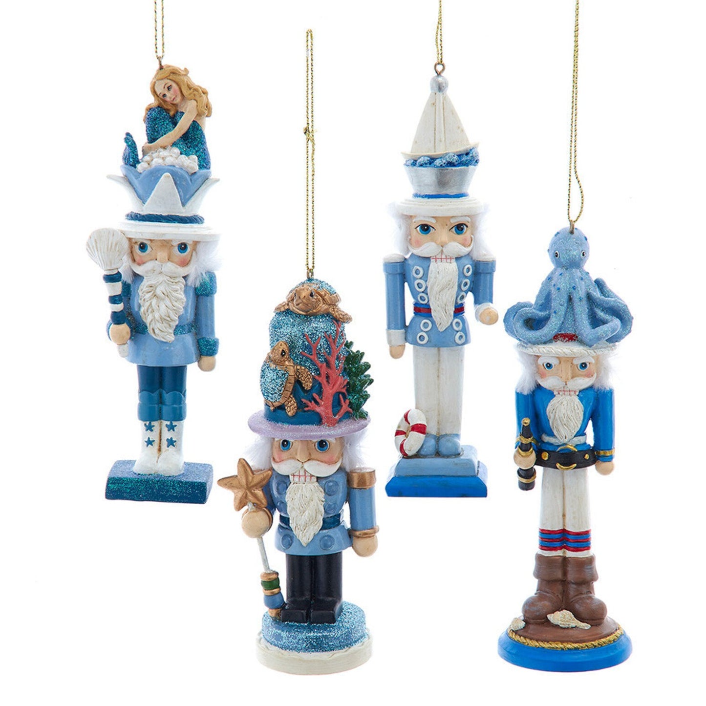 Nautical Hollywood Nutcrackers Christmas Tree Ornament (Set of 4)