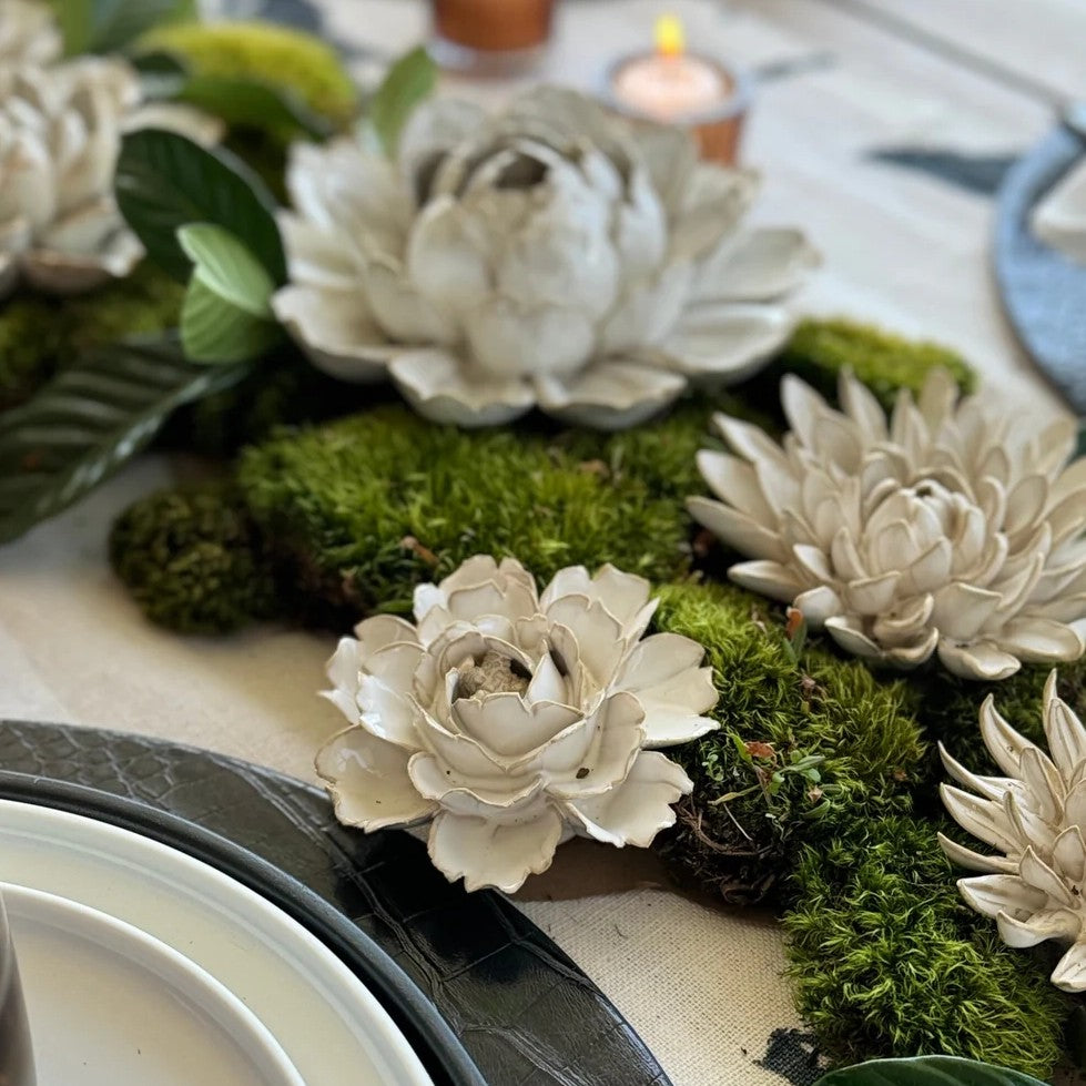 Ivory Rose Ceramic Wall Hanging Flower