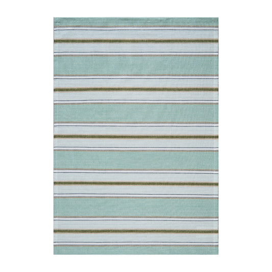 Laurel Green Striped Soft Green Kitchen Towel