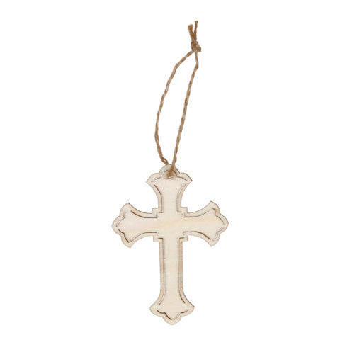 Wood Cross Ornament