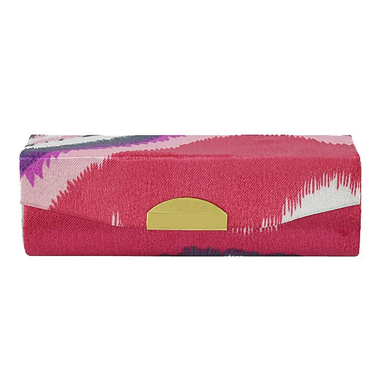 Abstract Flap Lipstick Case with Mirror (Assorted Colors) - B