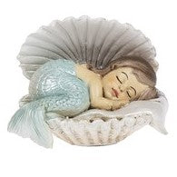 Sleeping Little Mermaid Figurine (Scallop Shell)