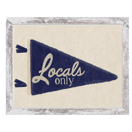 Locals Only Pennant Framed Wall Art