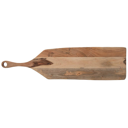 Acacia Wood Bread & Cheese - Charcuterie - Cutting Board with Handle (Long Paddle)