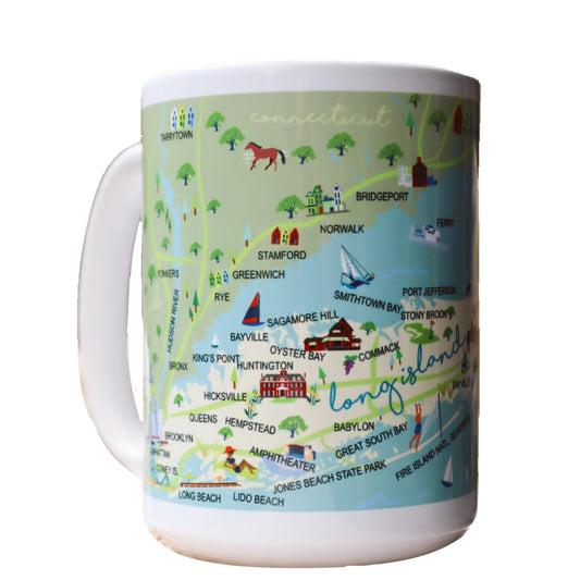 Long Island Map Coffee Mug