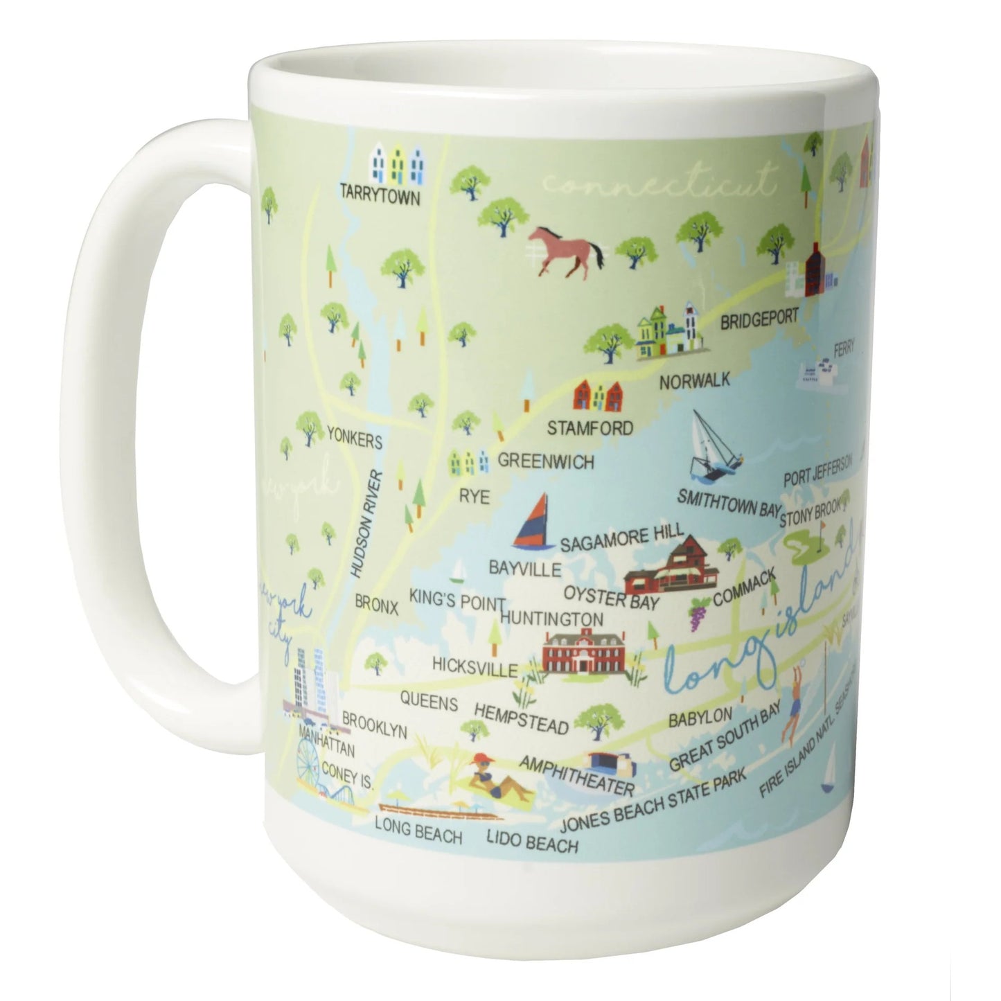 Long Island Map Coffee Mug