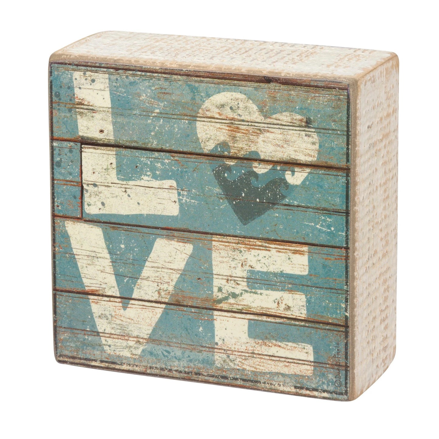 Love Beach Heart Box Sign