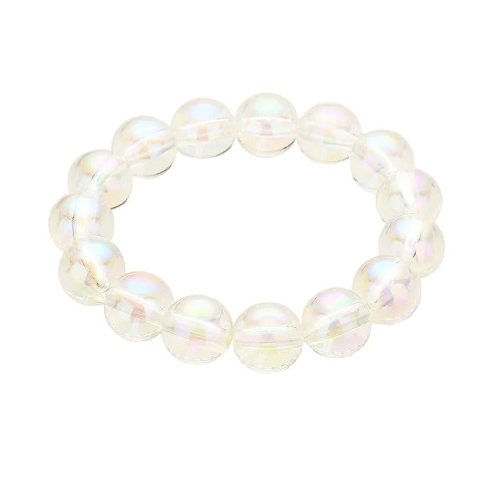 Lucite Ball Stretch Bracelet - Assorted Colors