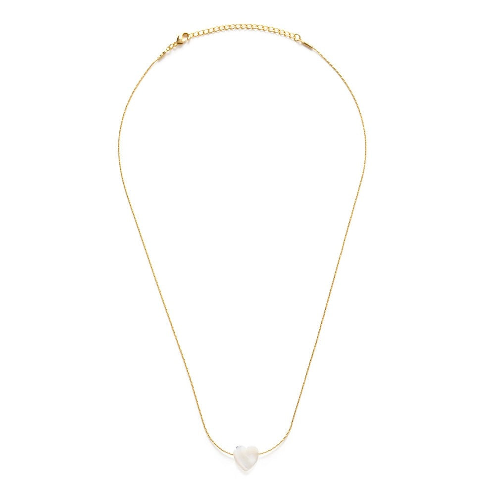 Mother of Pearl Heart Necklace