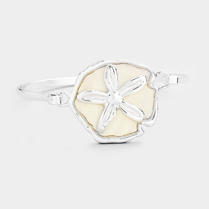 Mother of Pearl Sand Dollar Hook Bracelet