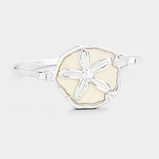 Mother of Pearl Sand Dollar Hook Bracelet