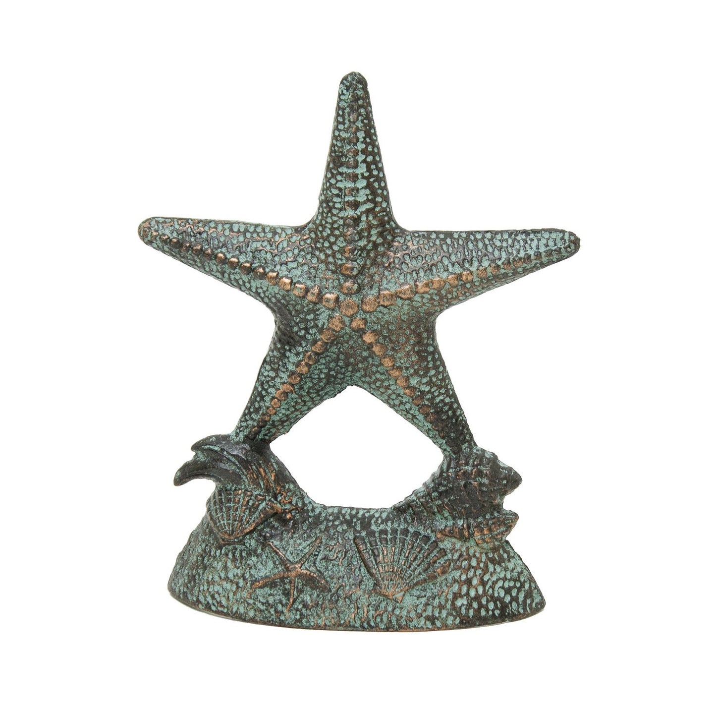 Cast Iron Verdigris Starfish Doorstop