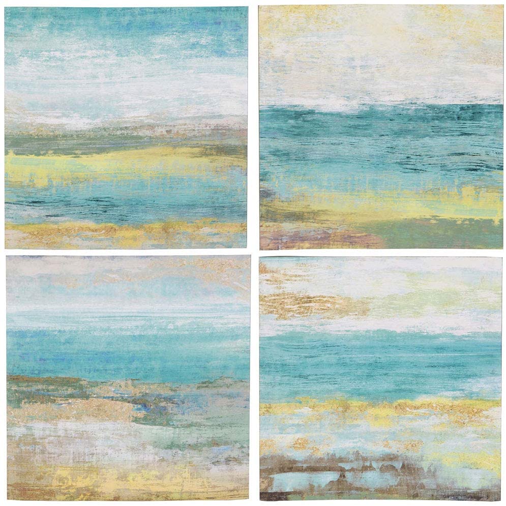 Ocean Light Indoor , Outdoor - Convex and Concave Wall Art (Set of 4)