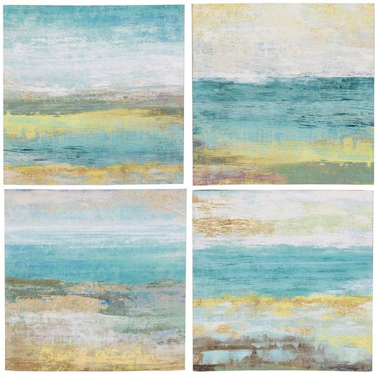 Ocean Light Indoor , Outdoor - Convex and Concave Wall Art (Set of 4)