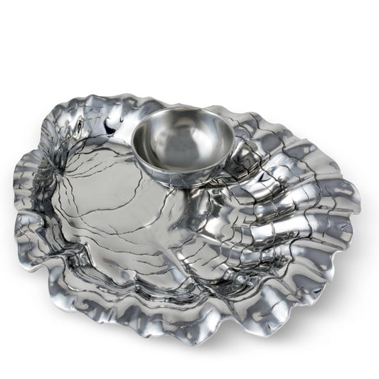 Oyster Shell with Pearl Chip & Dip