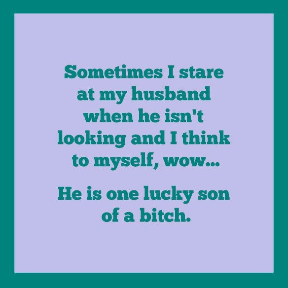 Humorous Double Sided Cocktail Napkins (Please Leave | Lucky Husband)