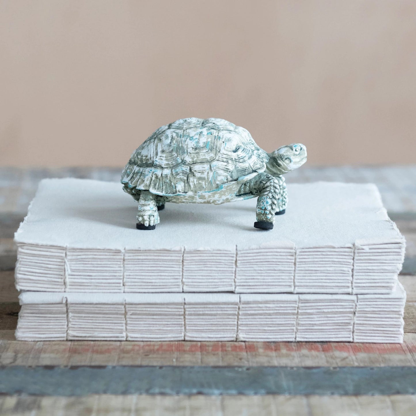 Distressed Verdigris Turtle Statue