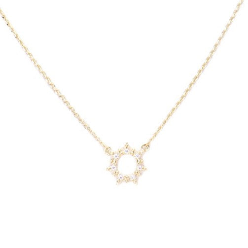 Metal Sun Pendant Necklace (assorted finishes)