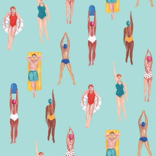 Riviera Swimmers Paper Cocktail Beverage Napkins – 20 Per Package