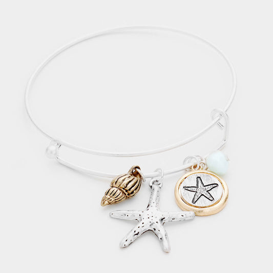 Starfish Shell Charm Bracelet