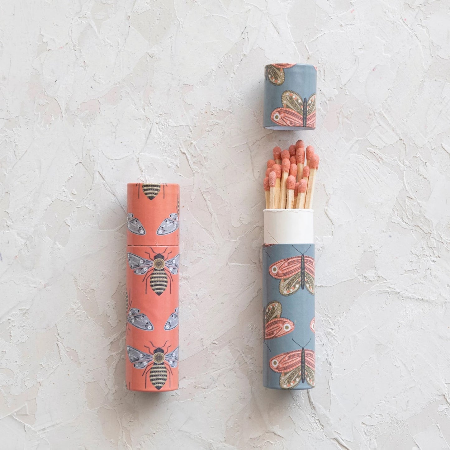 Safety Matches in Insect Printed Tube (Set of 2)