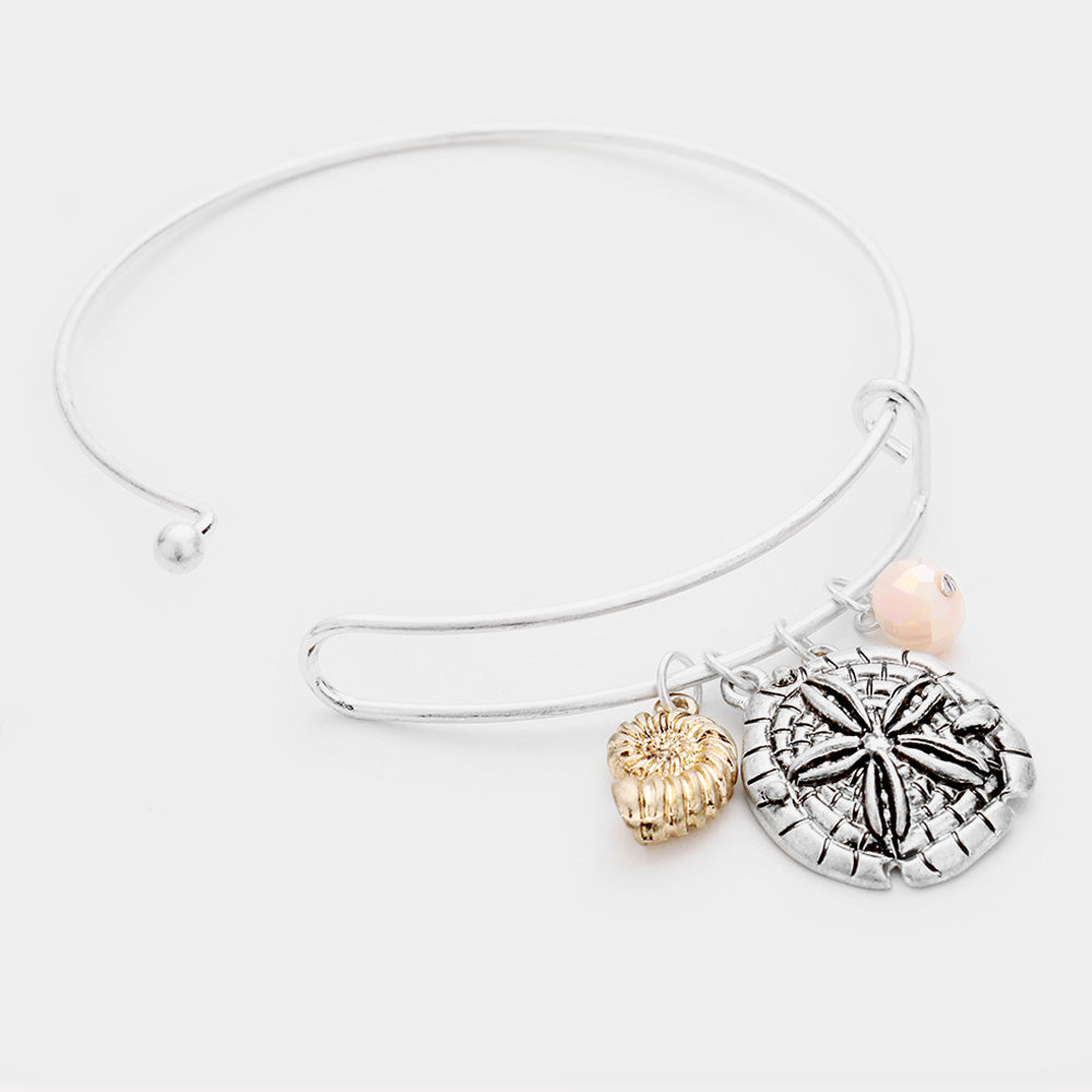 Sand Dollar Shell Charm Bracelet