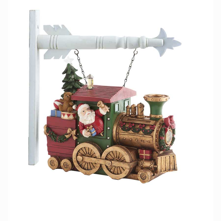 Musical Santa Train With Toys and LED Light Arrow Replacement Sign