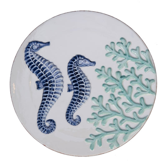 Seahorse and Coral Round Trivet