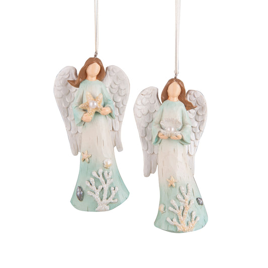 Seashore Angel Coastal Christmas Sea Life Ornament Set