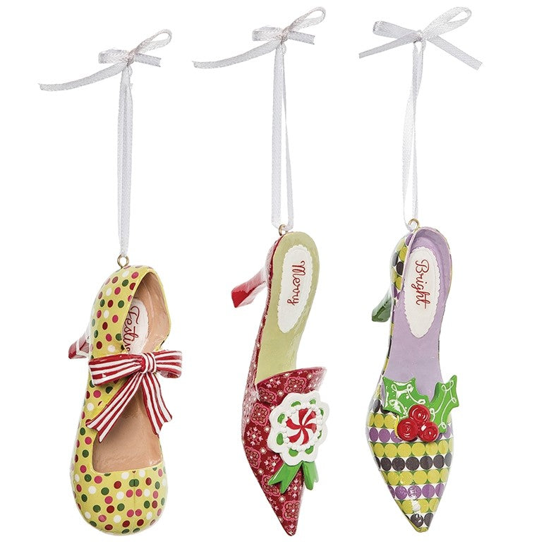 High Heel Shoe Christmas Tree Ornament (Mistletoe)