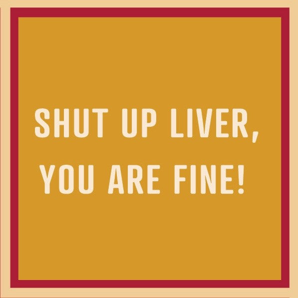 Humorous Double Sided Cocktail Napkins (Shut Up Liver | Cop, Drunk)