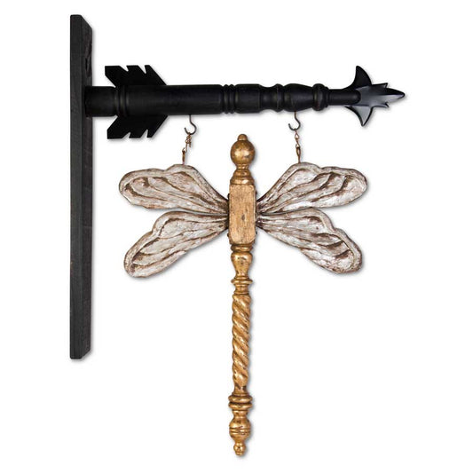Silver and Gold Dragonfly Arrow Replacement Sign