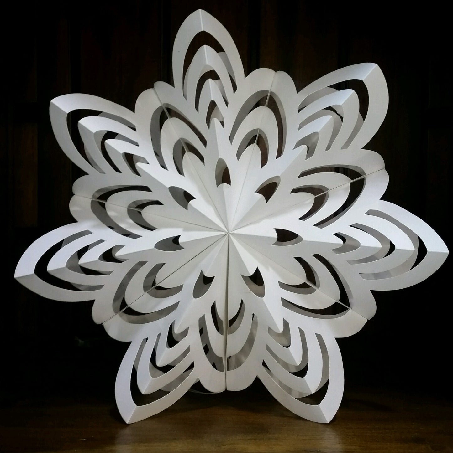 Paper Cut Out Snowflake Christmas Tree Ornament - Hanging Decor #1