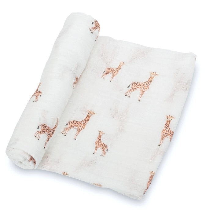 Stand Tall Giraffe Baby Muslin Swaddle Blanket