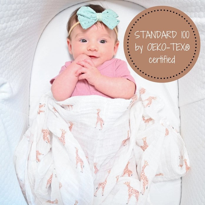 Stand Tall Giraffe Baby Muslin Swaddle Blanket