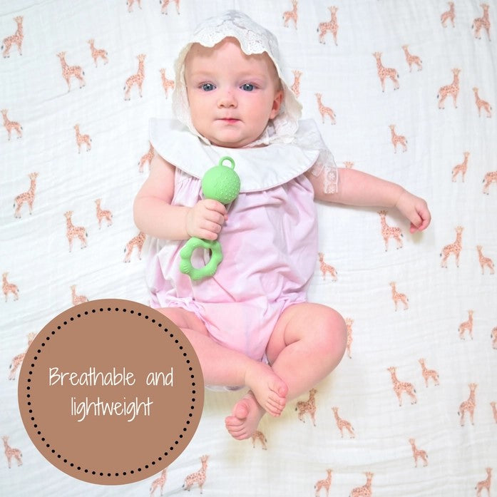 Stand Tall Giraffe Baby Muslin Swaddle Blanket