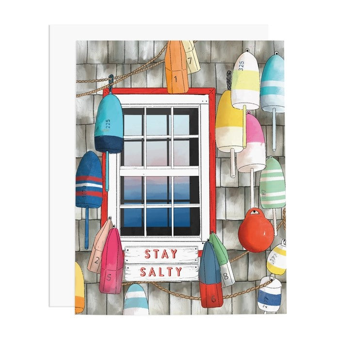 Stay Salty - Nautical Buoy Shack Greeting Card