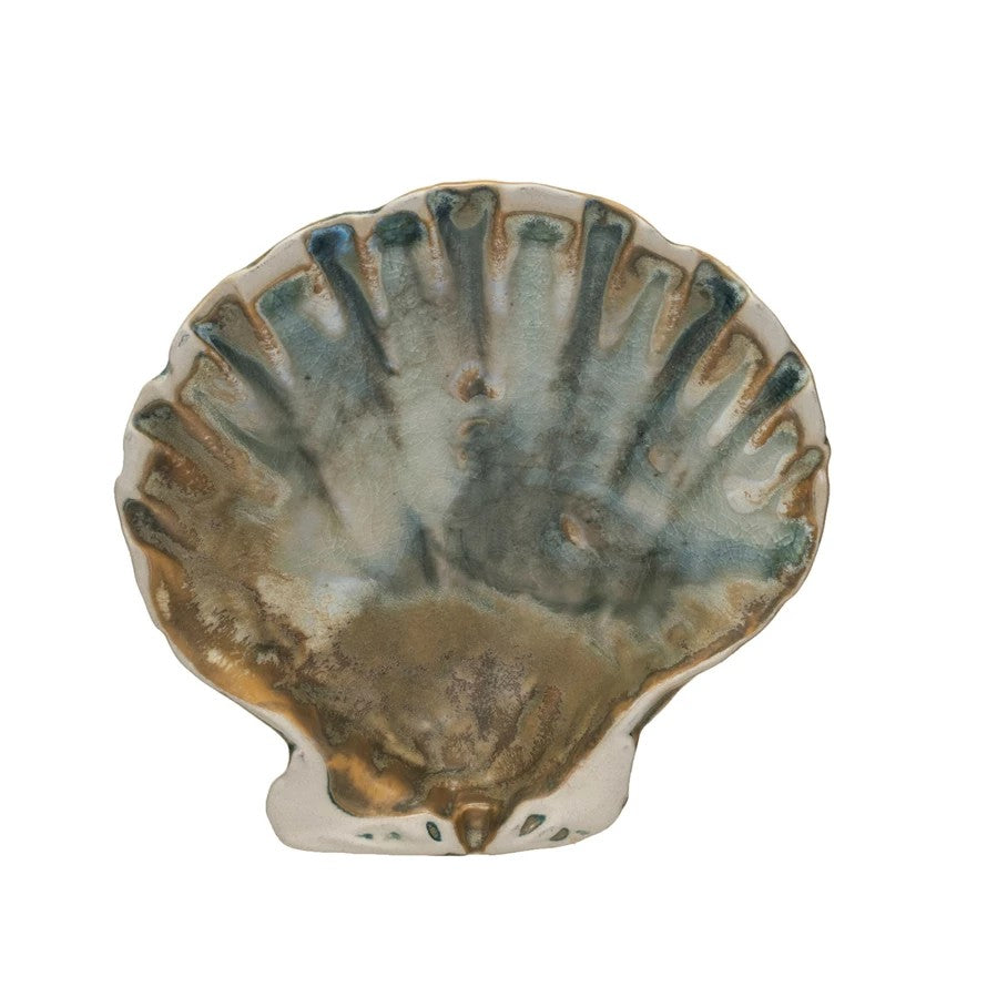 Stoneware Scallop Shell Dish