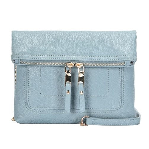 Tassel Zipper Crossbody / Purse / Handbag / Bag (Blue)