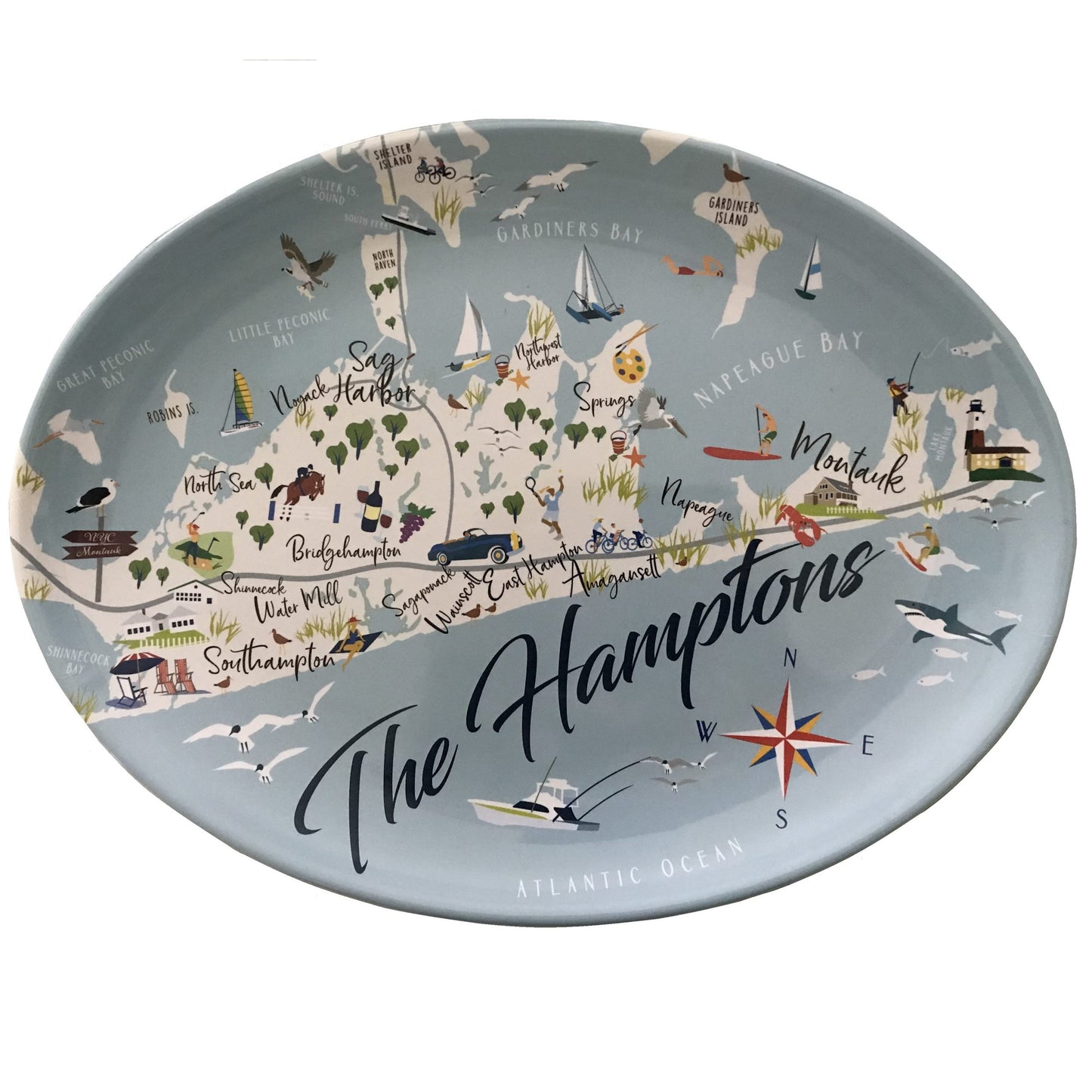 The Hamptons Melamine Oval Platter