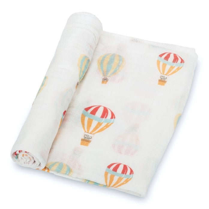 The Sky Is the Limit Hot Air Balloon Baby Swaddle Blanket