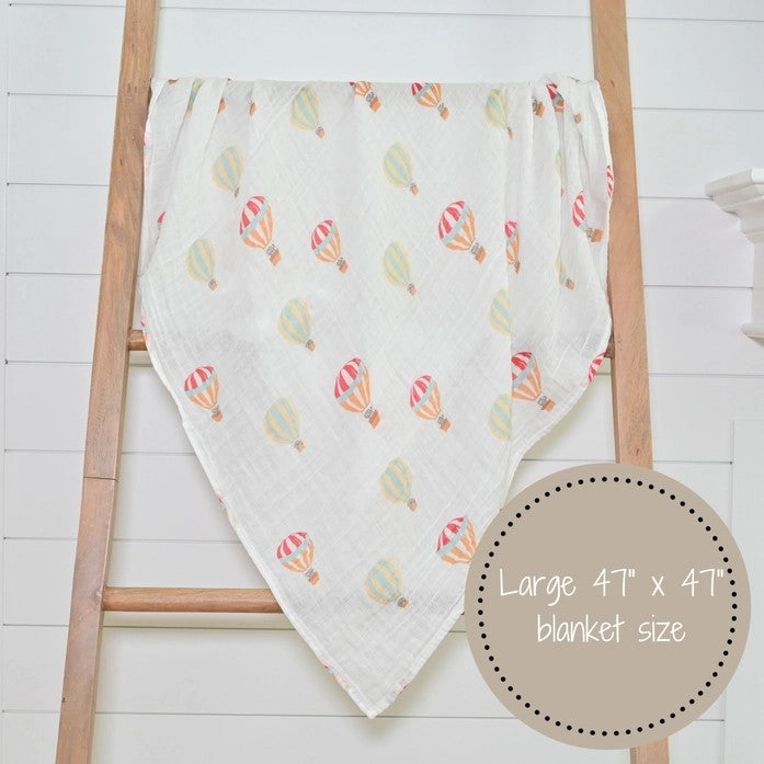 The Sky Is the Limit Hot Air Balloon Baby Swaddle Blanket