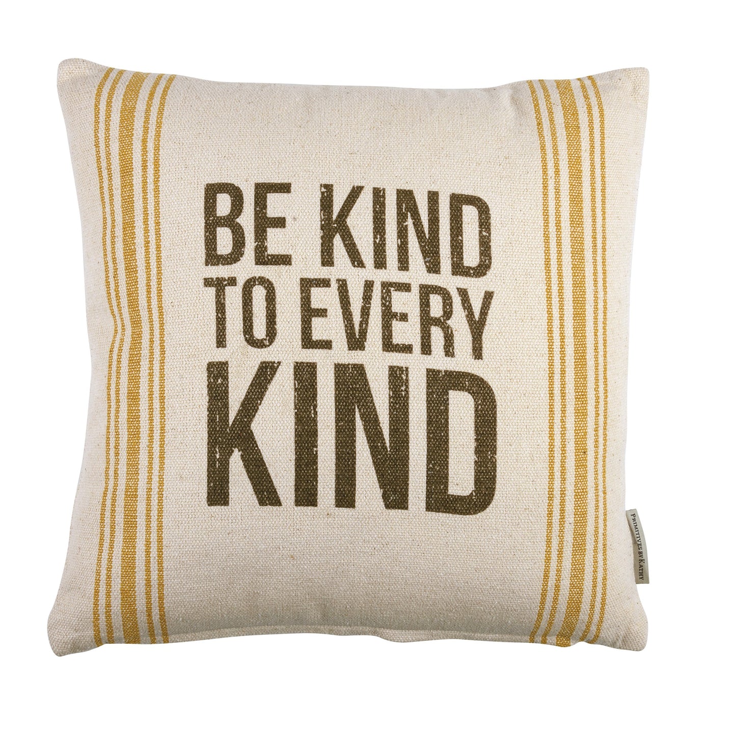 Be Kind To Every Kind Striped Throw Pillow