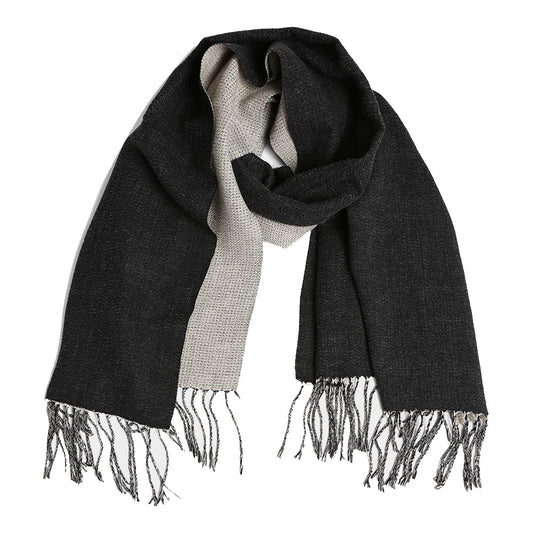 Reversible Two-Tone Scarf (Black)