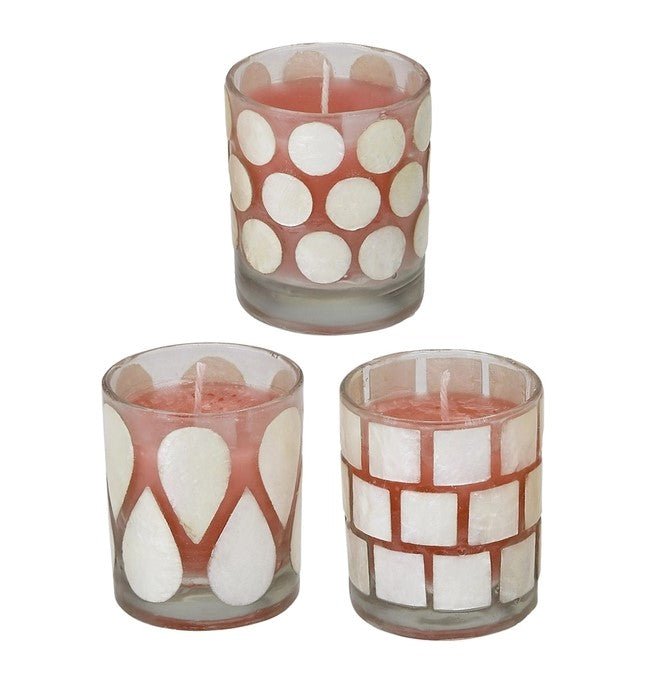 Capiz Shell Votive Holders (Set of 3)