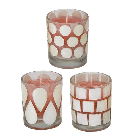 Capiz Shell Votive Holders (Set of 3)