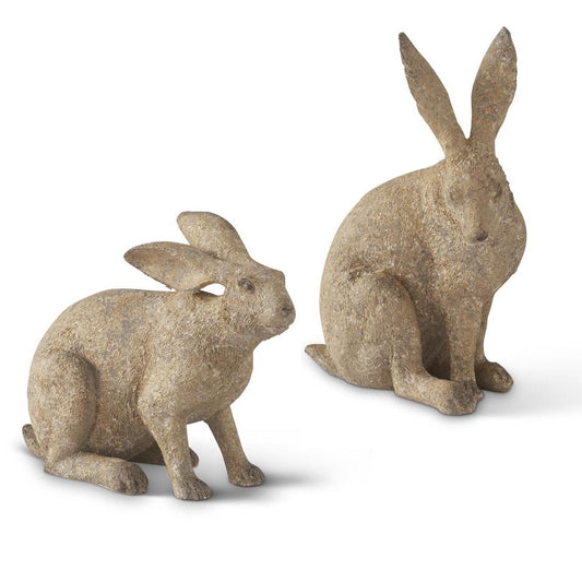 Weathered Gold Speckled Garden Bunny Rabbit (Set of 2)
