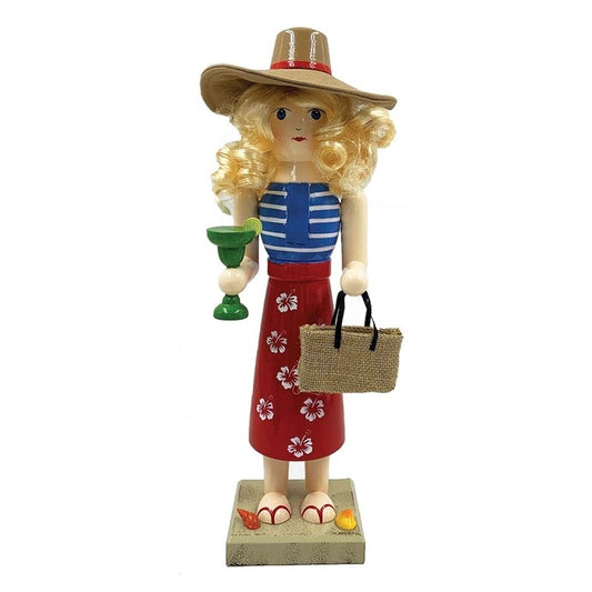Lady At the Beach Nutcracker (14")