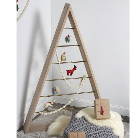 Knull Wood Framed Ornament Display Christmas Tree (60" tall)